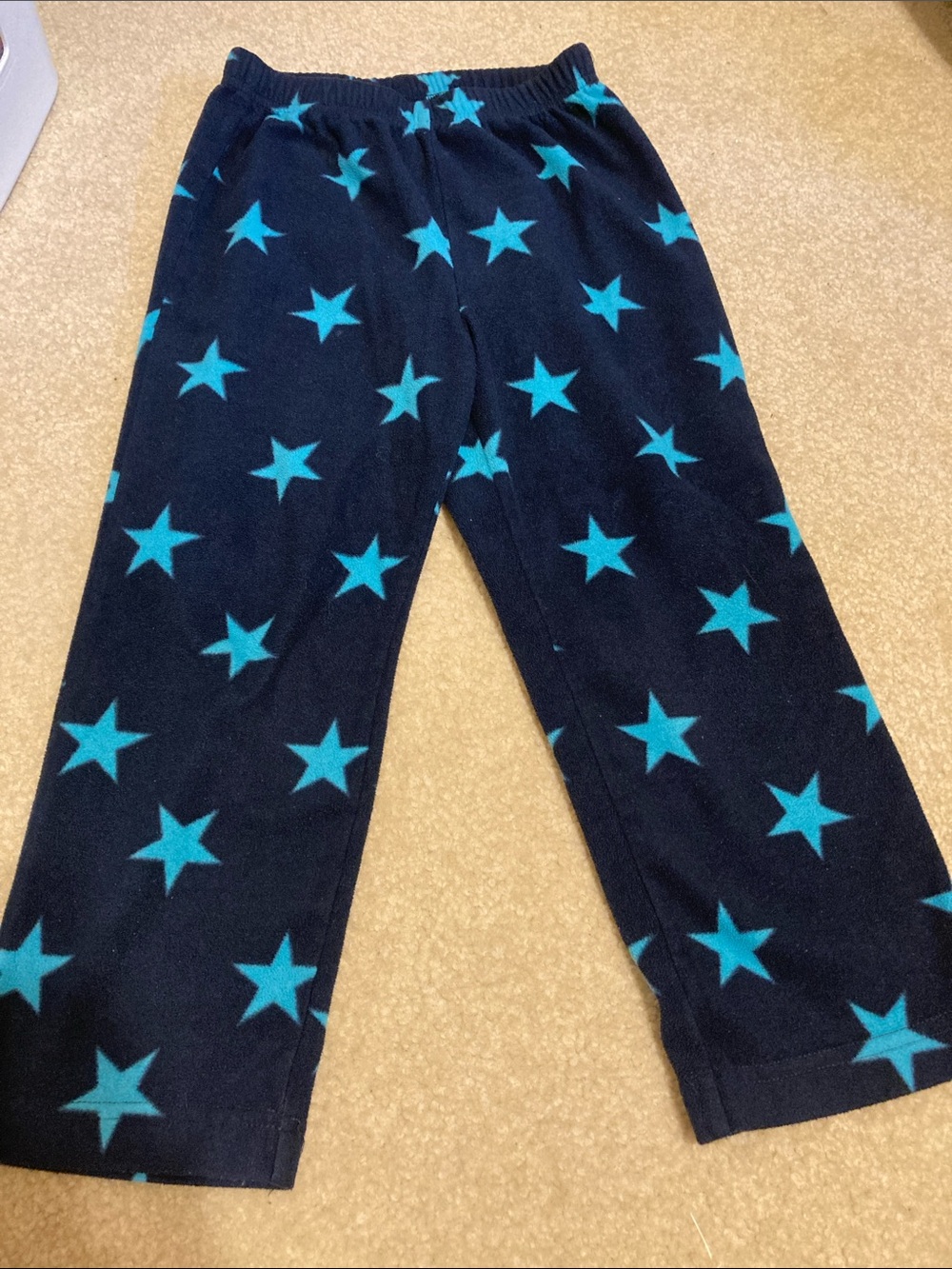 Primary Navy Pajama Bottoms with Teal Stars